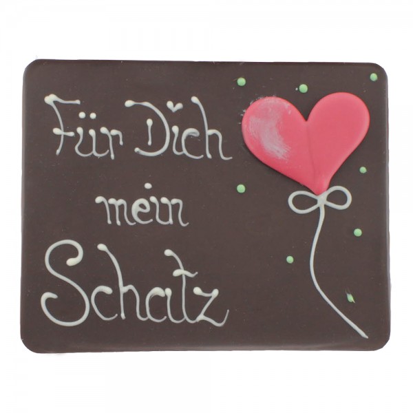Beschriftete Tafel Edelbitter Für Dich mein Schatz