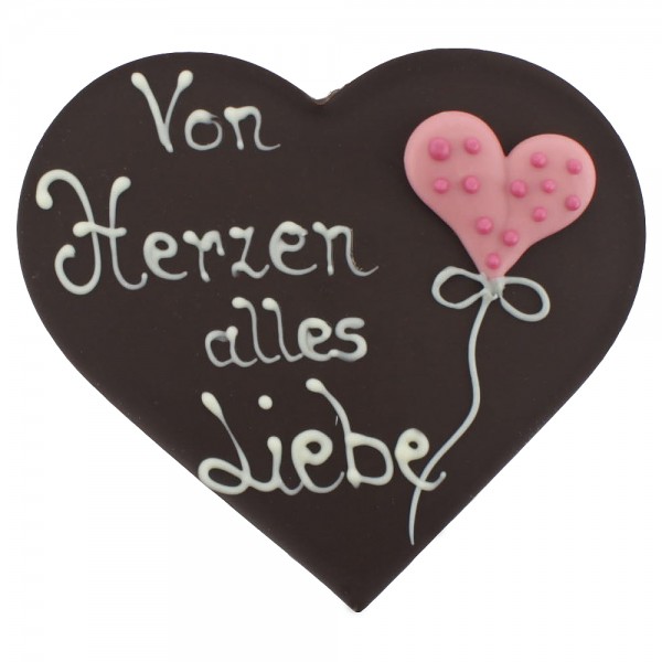Beschriftetes Herz Edelbitter Von Herzen alle Liebe
