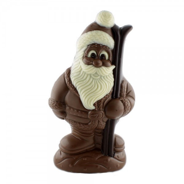 Schokoladen Weihnachtsmann mit Ski 162g