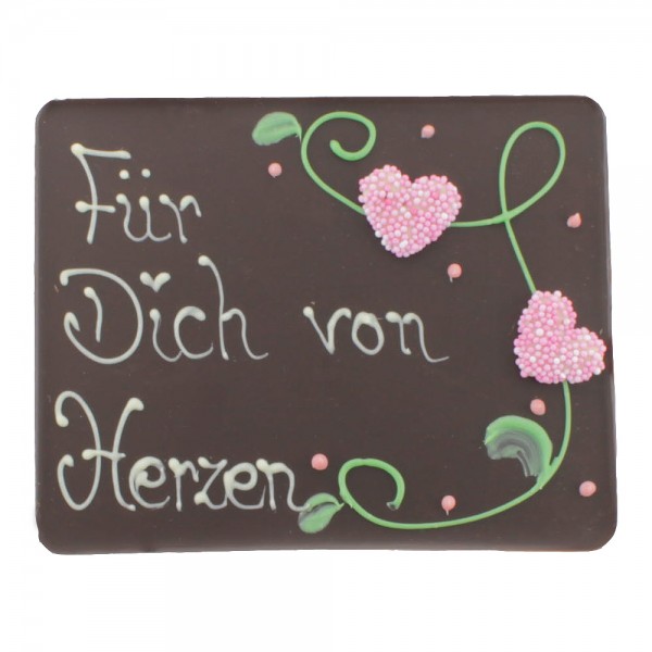 Beschriftete Tafel Edelbitter Für Dich von Herzen