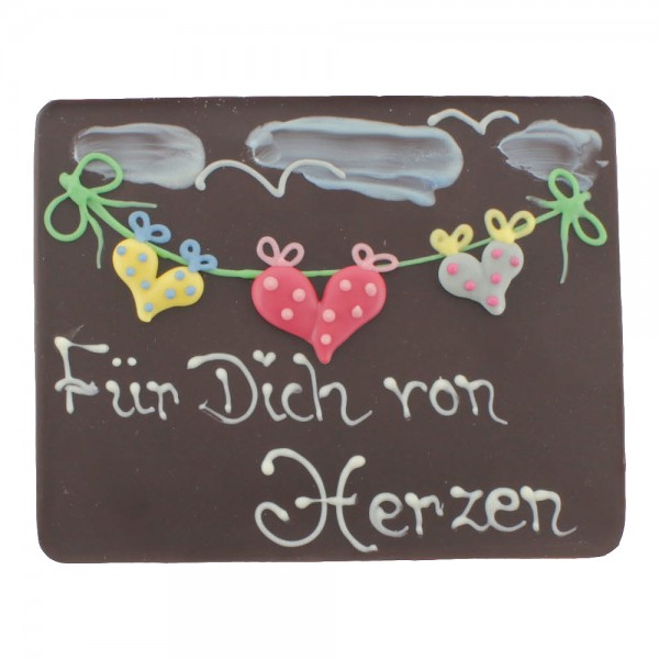 Beschriftete Tafel Edelbitter Für Dich von Herzen